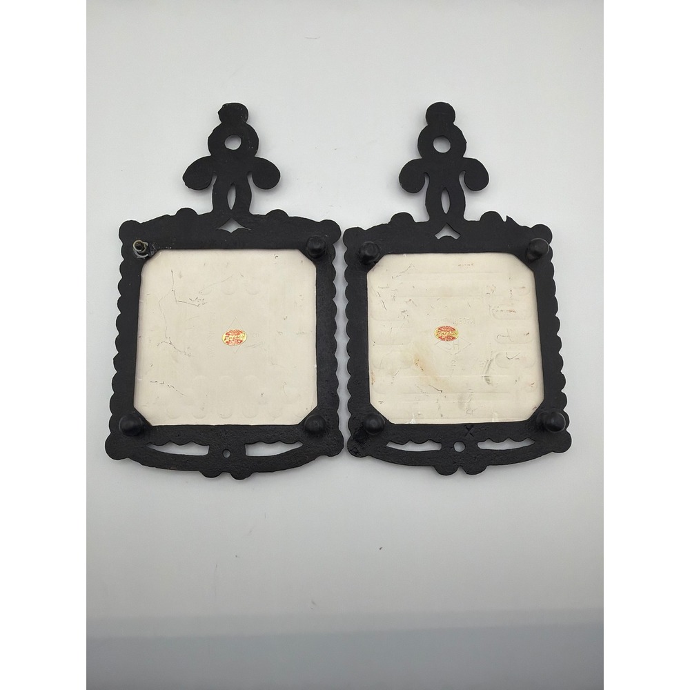 Vintage Enesco Japan Irish Blessing Cast Iron Ceramic Trivet Set of 2 - Picture 3 of 5